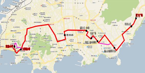 [山东]青岛市实验小学校车线路（图）