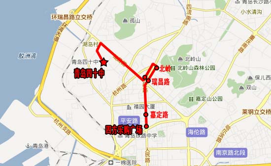 [山东]青岛第四十中学校车线路(图)