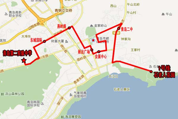 [山东]青岛第二实验中学校车线路（图）