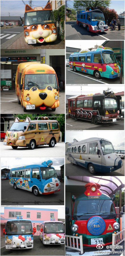 日本的幼儿园校车坚固安全-可爱