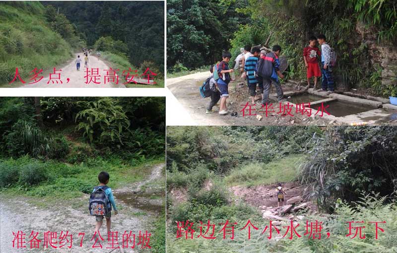 贵州留守儿童步行近20公里求学 盼校车接送(图)